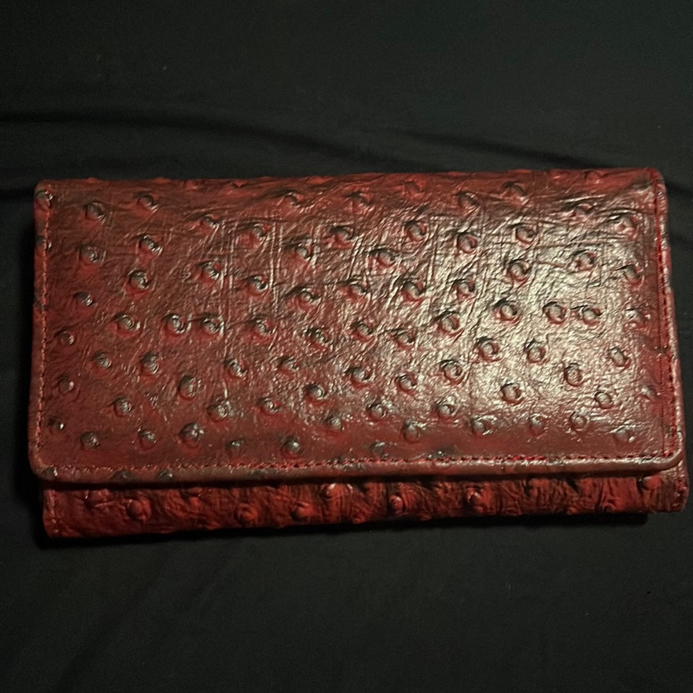 Red leather wallet